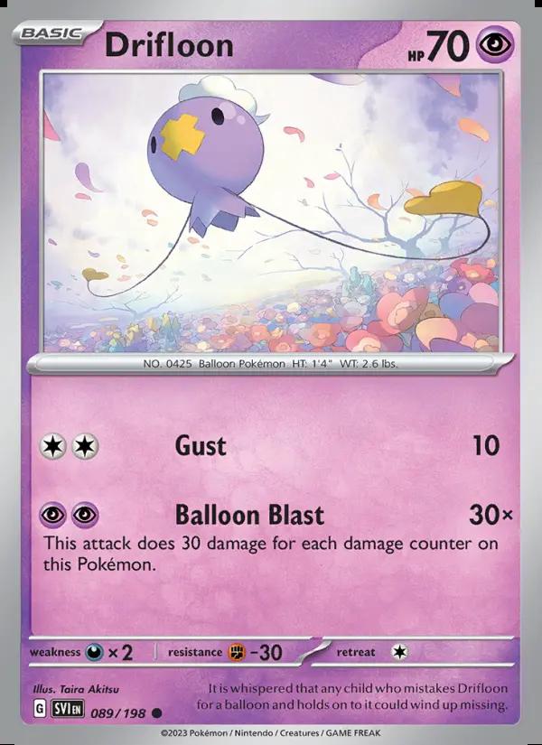 Image of Drifloon Scarlet and Violet (SVI) #089