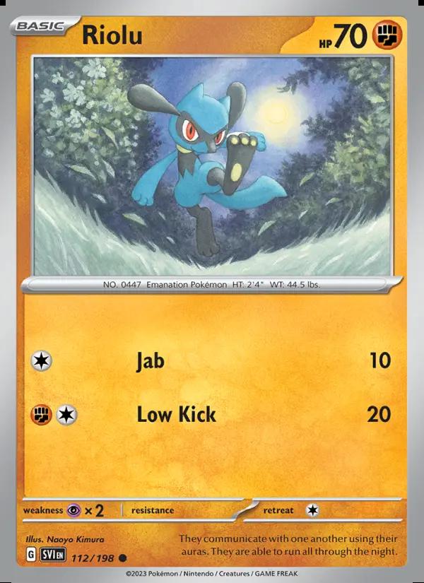 Image of Riolu Scarlet and Violet (SVI) #112