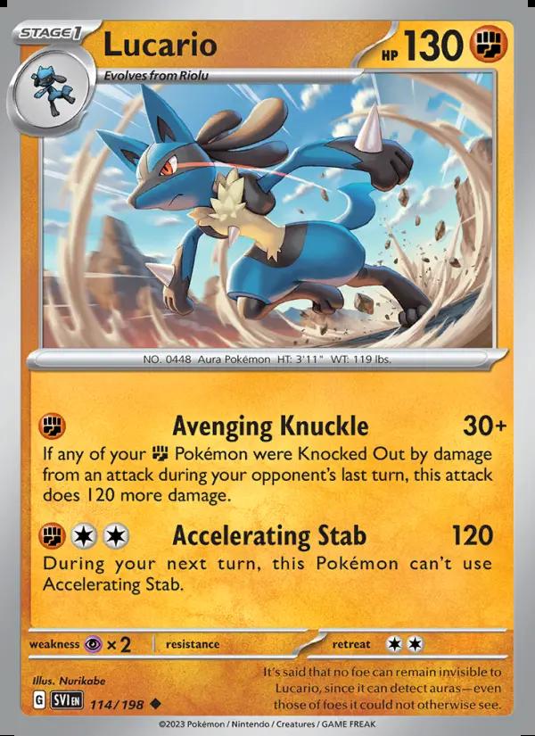 Image of Lucario Scarlet and Violet (SVI) #114