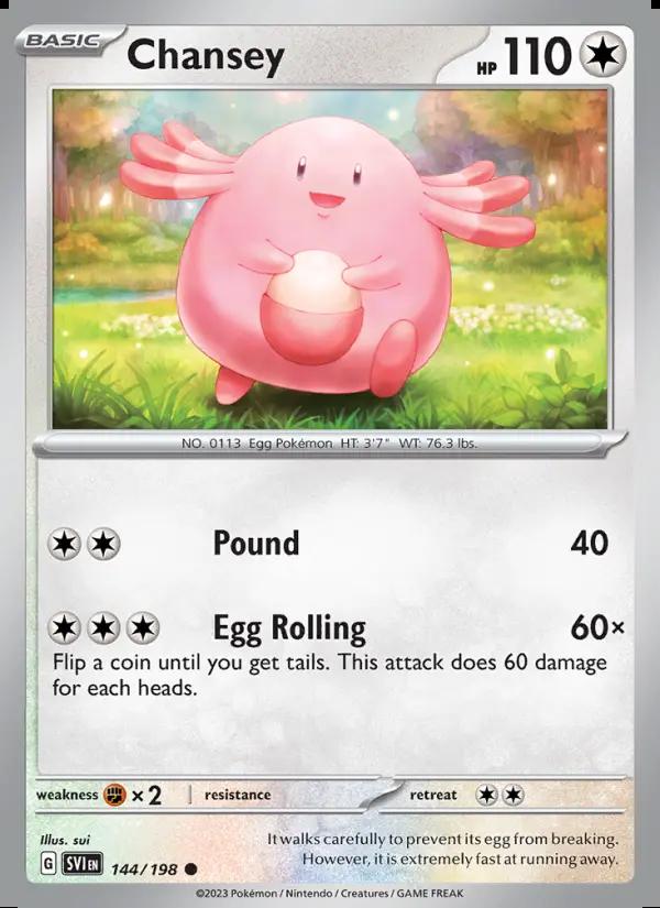 Image of Chansey Scarlet and Violet (SVI) #144