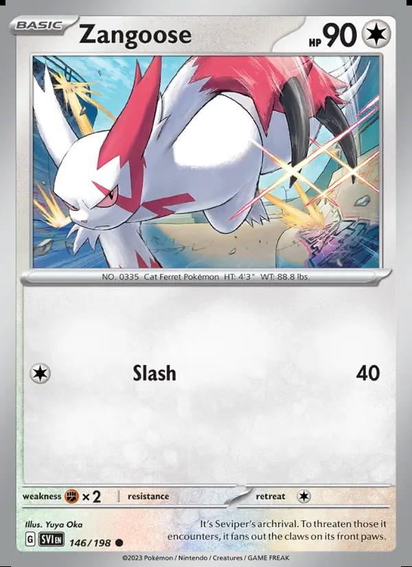 Image of Zangoose Scarlet and Violet (SVI) #146