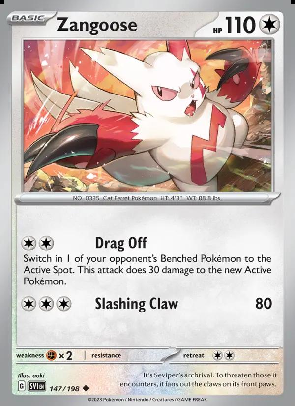 Image of Zangoose Scarlet and Violet (SVI) #147