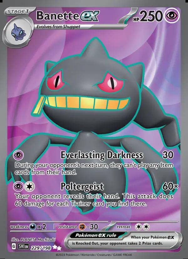 Image of Banette ex Scarlet and Violet (SVI) #229
