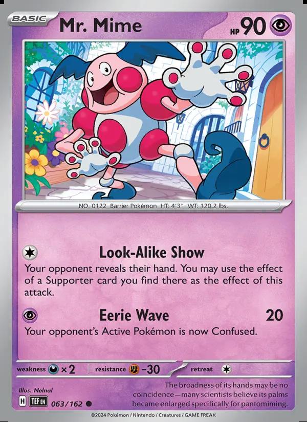 Image of Mr. Mime Temporal Forces (TEF) #063
