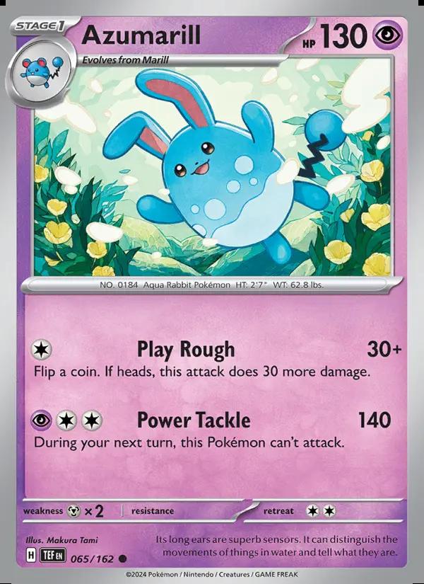Image of Azumarill Temporal Forces (TEF) #065