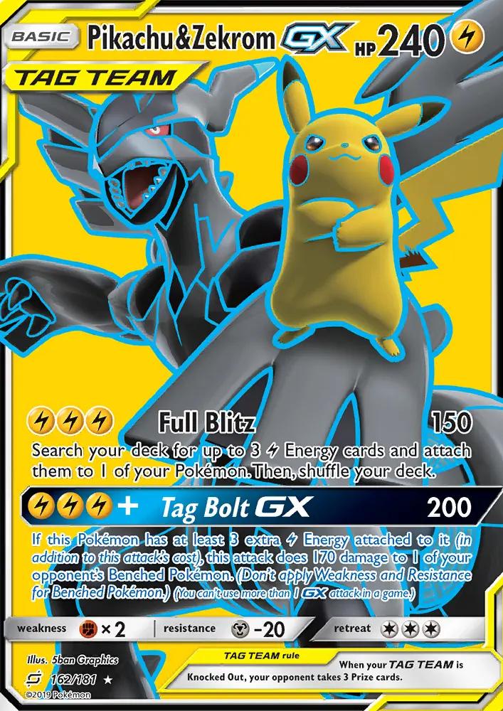 Image of Pikachu and Zekrom-GX Team Up (TEU) #162