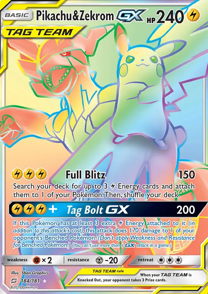 Image of Pikachu and Zekrom-GX Team Up (TEU) #184