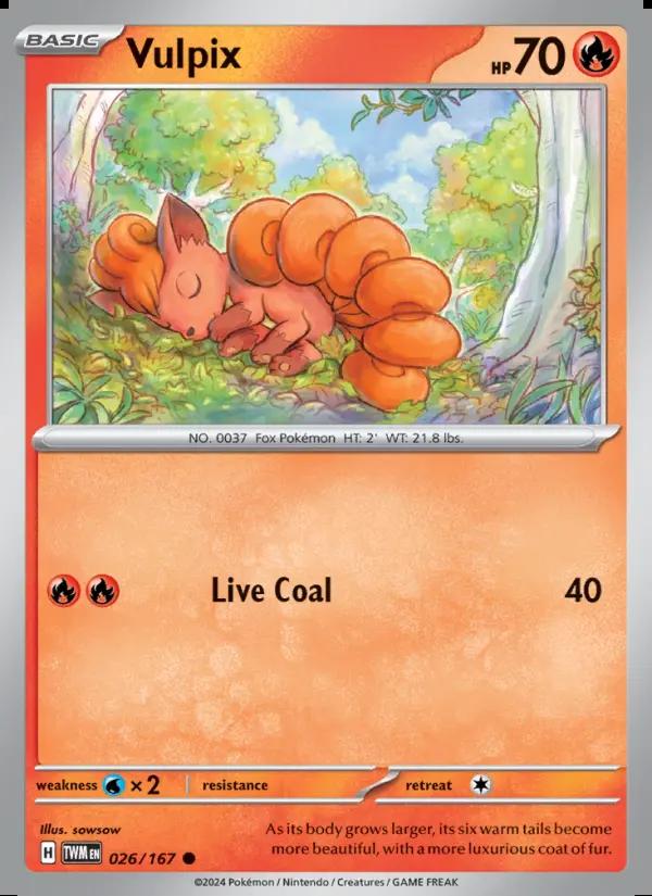 Image of Vulpix Twilight Masquerade (TWM) #026
