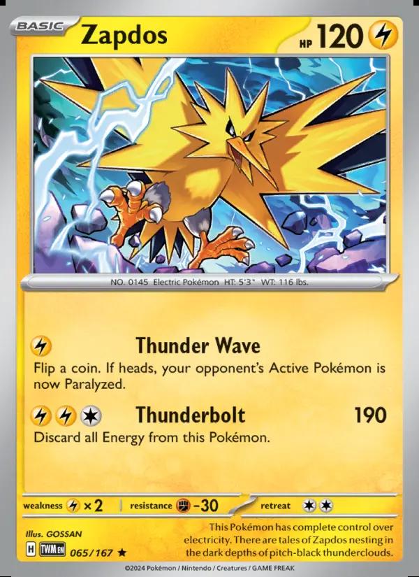 Image of Zapdos Twilight Masquerade (TWM) #065