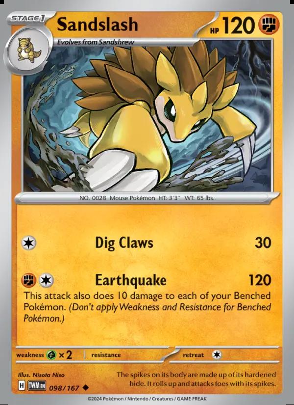 Image of Sandslash Twilight Masquerade (TWM) #098