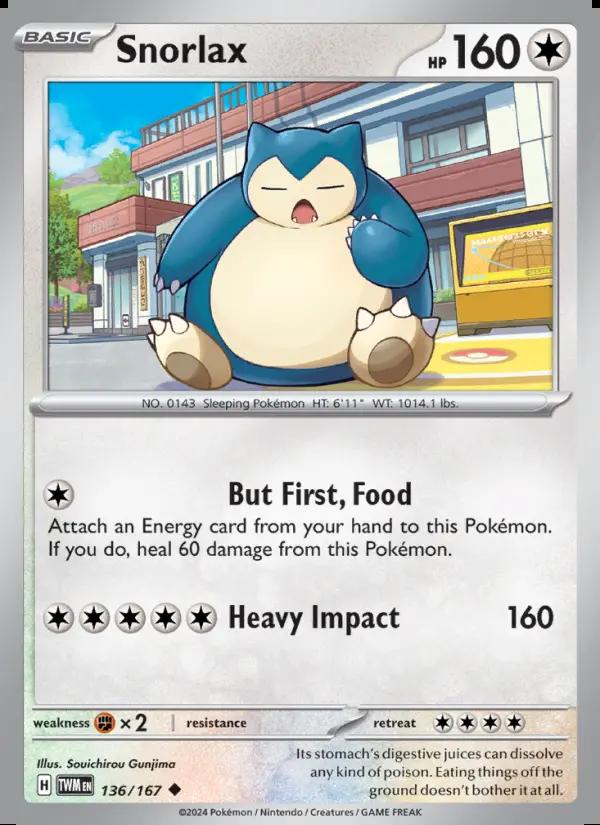Image of Snorlax Twilight Masquerade (TWM) #136