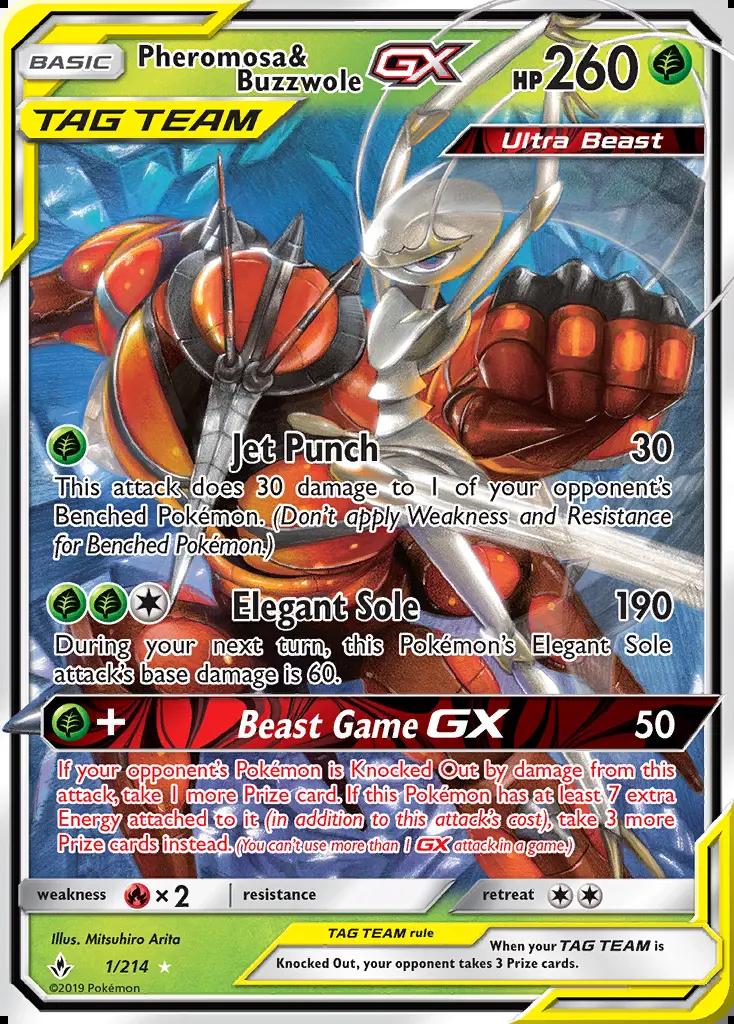 Image of Pheromosa and Buzzwole-GX Unbroken Bonds (UNB) #1