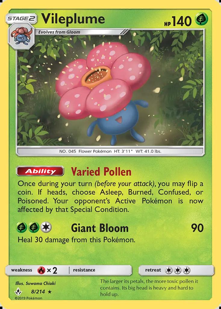 Image of Vileplume Unbroken Bonds (UNB) #8