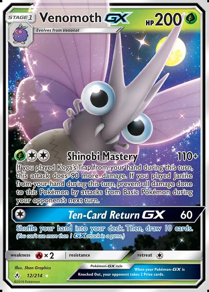 Image of Venomoth-GX Unbroken Bonds (UNB) #12