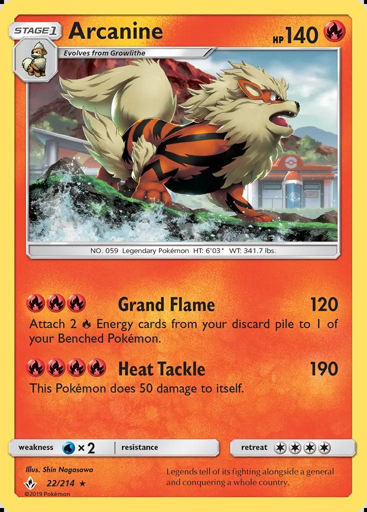 Image of Arcanine Unbroken Bonds (UNB) #22