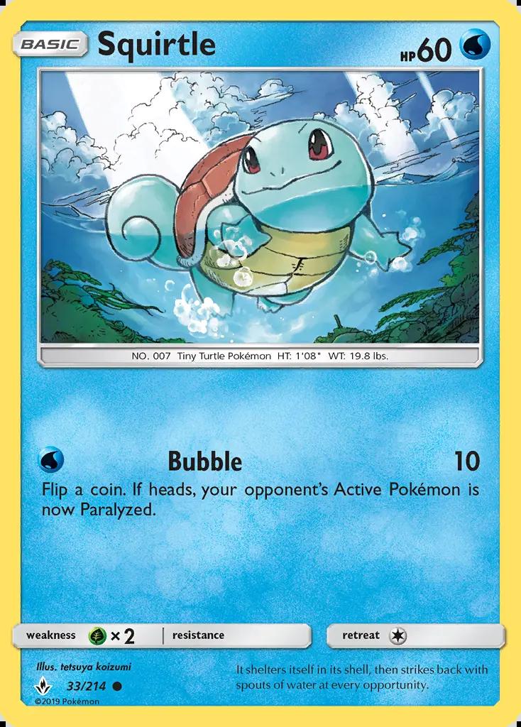 Image of Squirtle Unbroken Bonds (UNB) #33