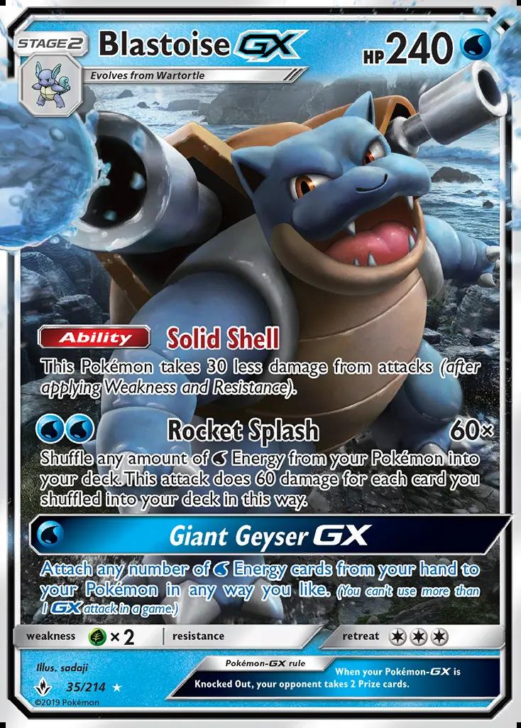 Image of Blastoise-GX Unbroken Bonds (UNB) #35