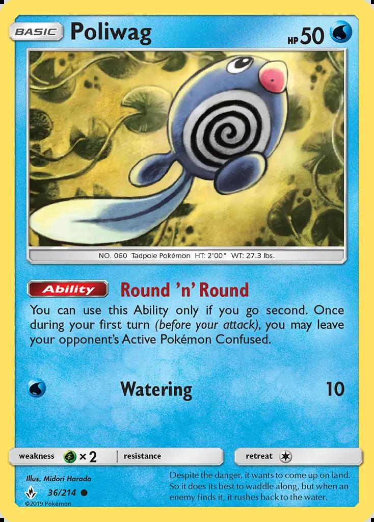 Image of Poliwag Unbroken Bonds (UNB) #36