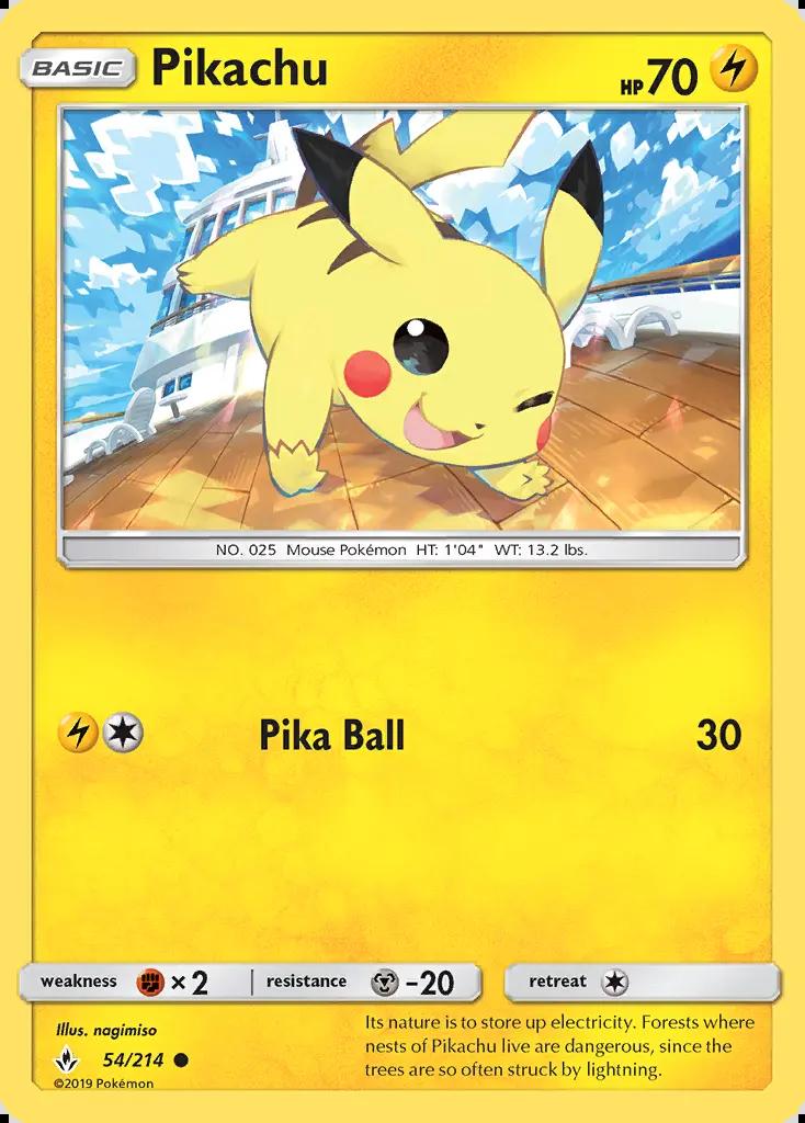 Image of Pikachu Unbroken Bonds (UNB) #54