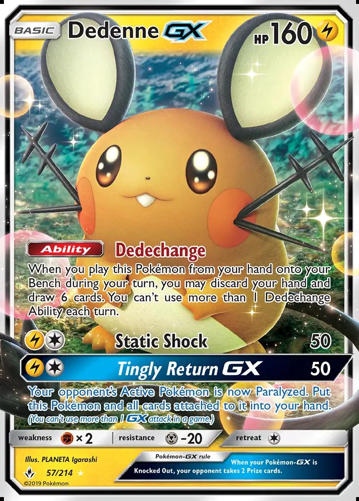 Image of Dedenne-GX Unbroken Bonds (UNB) #57