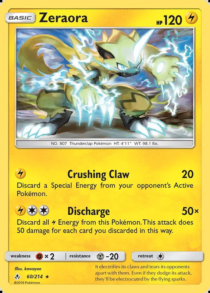 Image of Zeraora Unbroken Bonds (UNB) #60