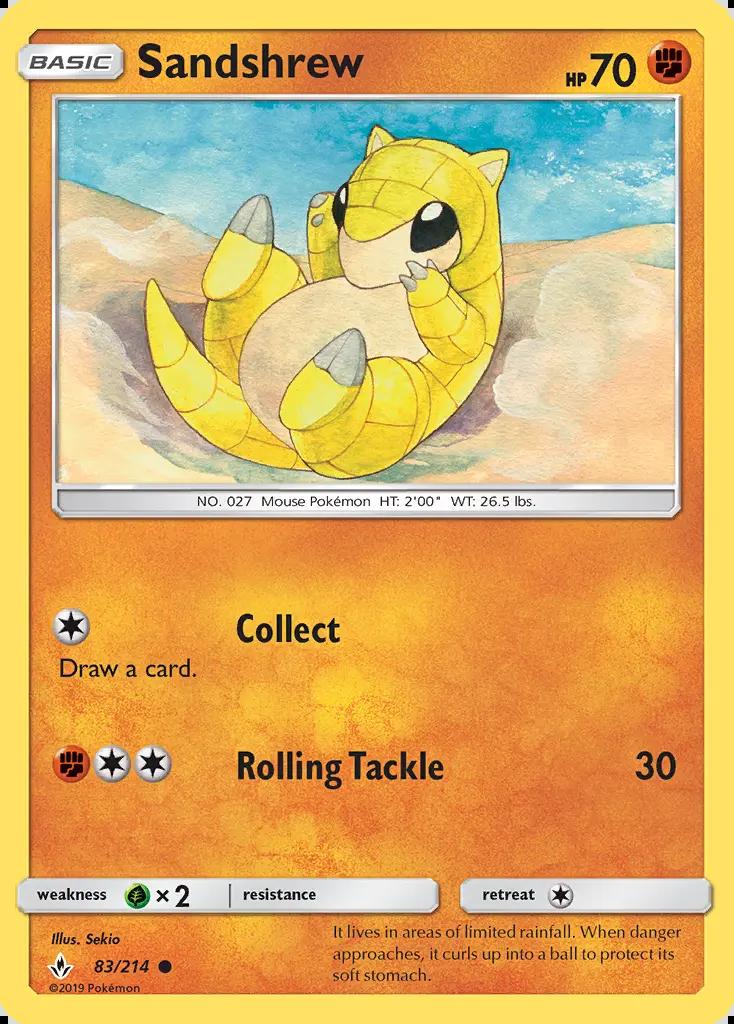 Image of Sandshrew Unbroken Bonds (UNB) #83