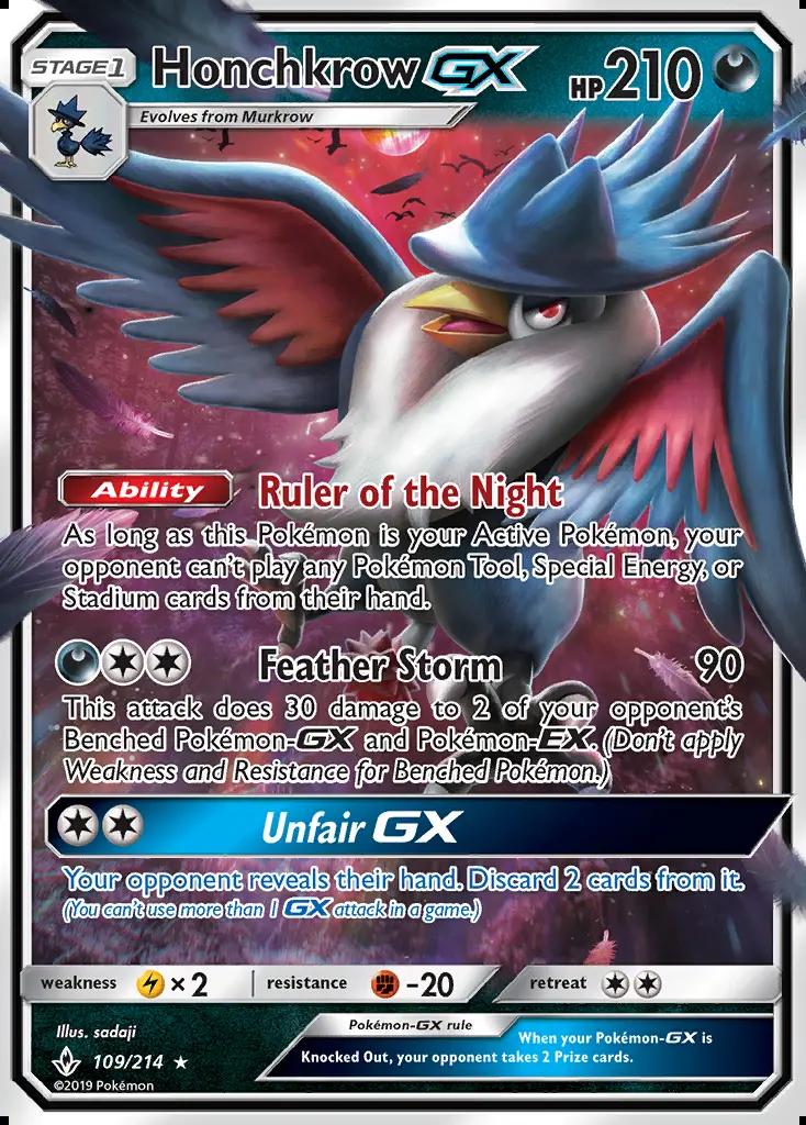 Image of Honchkrow-GX Unbroken Bonds (UNB) #109
