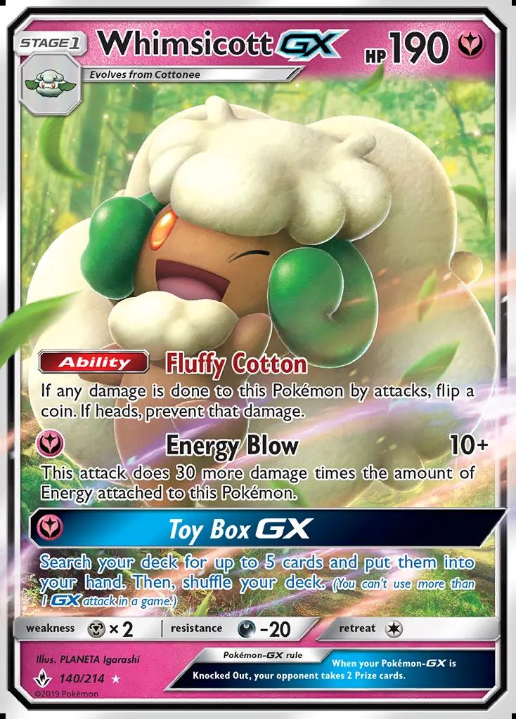 Image of Whimsicott-GX Unbroken Bonds (UNB) #140