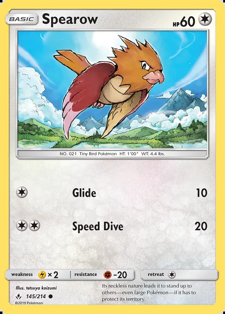 Image of Spearow Unbroken Bonds (UNB) #145