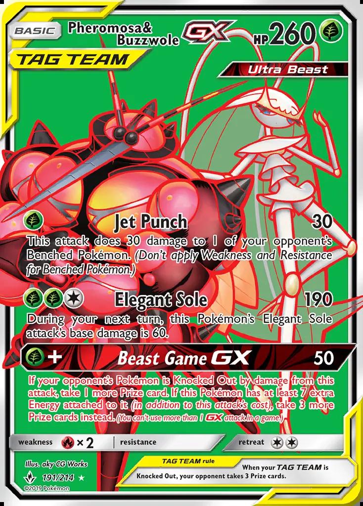 Image of Pheromosa and Buzzwole-GX Unbroken Bonds (UNB) #191