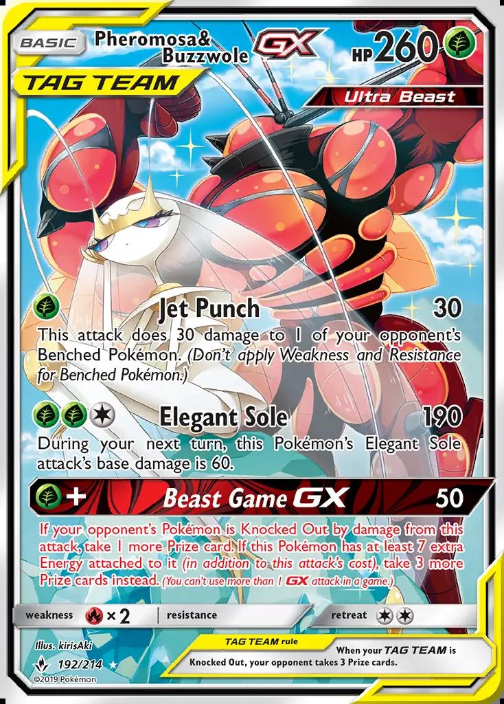 Image of Pheromosa and Buzzwole-GX Unbroken Bonds (UNB) #192