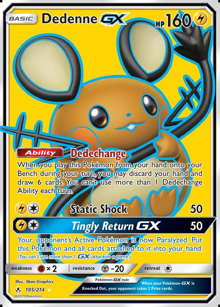 Image of Dedenne-GX Unbroken Bonds (UNB) #195