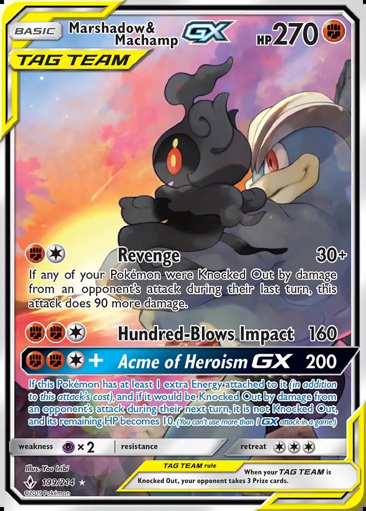 Image of Marshadow and Machamp-GX Unbroken Bonds (UNB) #199