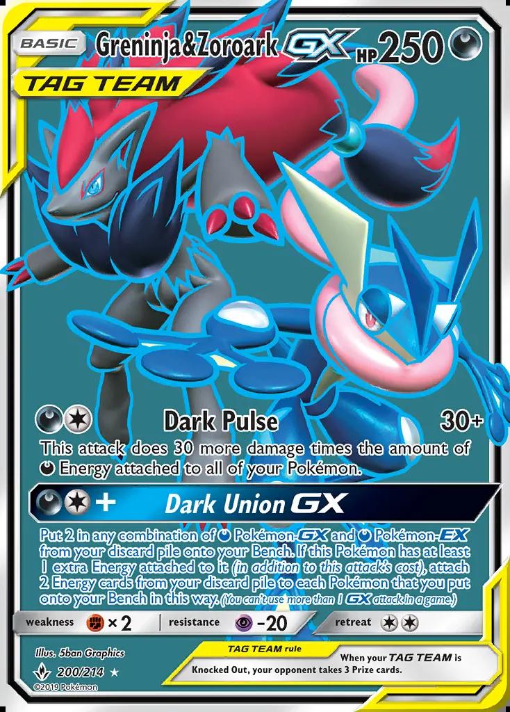 Image of Greninja and Zoroark-GX Unbroken Bonds (UNB) #200