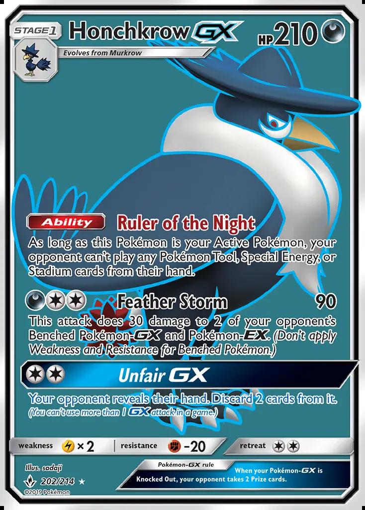 Image of Honchkrow-GX Unbroken Bonds (UNB) #202