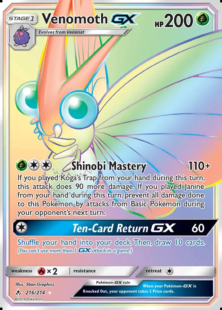 Image of Venomoth-GX Unbroken Bonds (UNB) #216