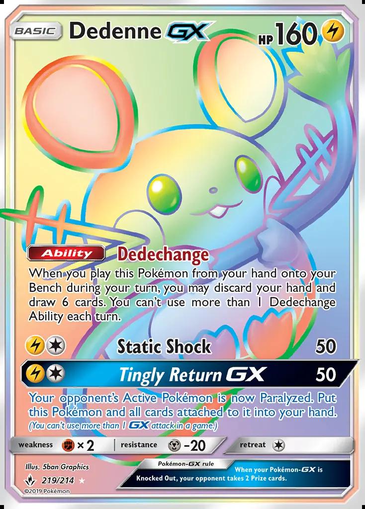 Image of Dedenne-GX Unbroken Bonds (UNB) #219