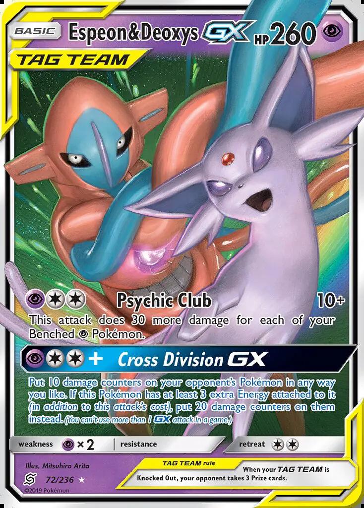 Image of Espeon and Deoxys-GX Unified Minds (UNM) #72