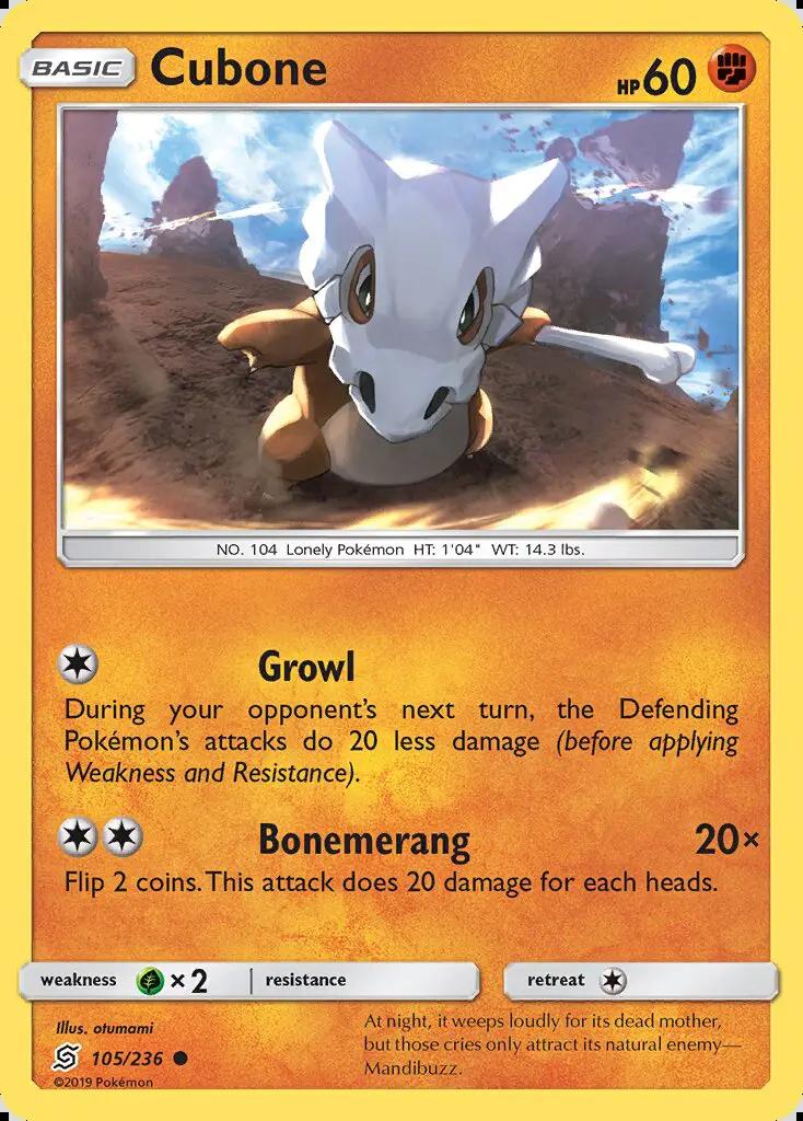 Image of Cubone Unified Minds (UNM) #105