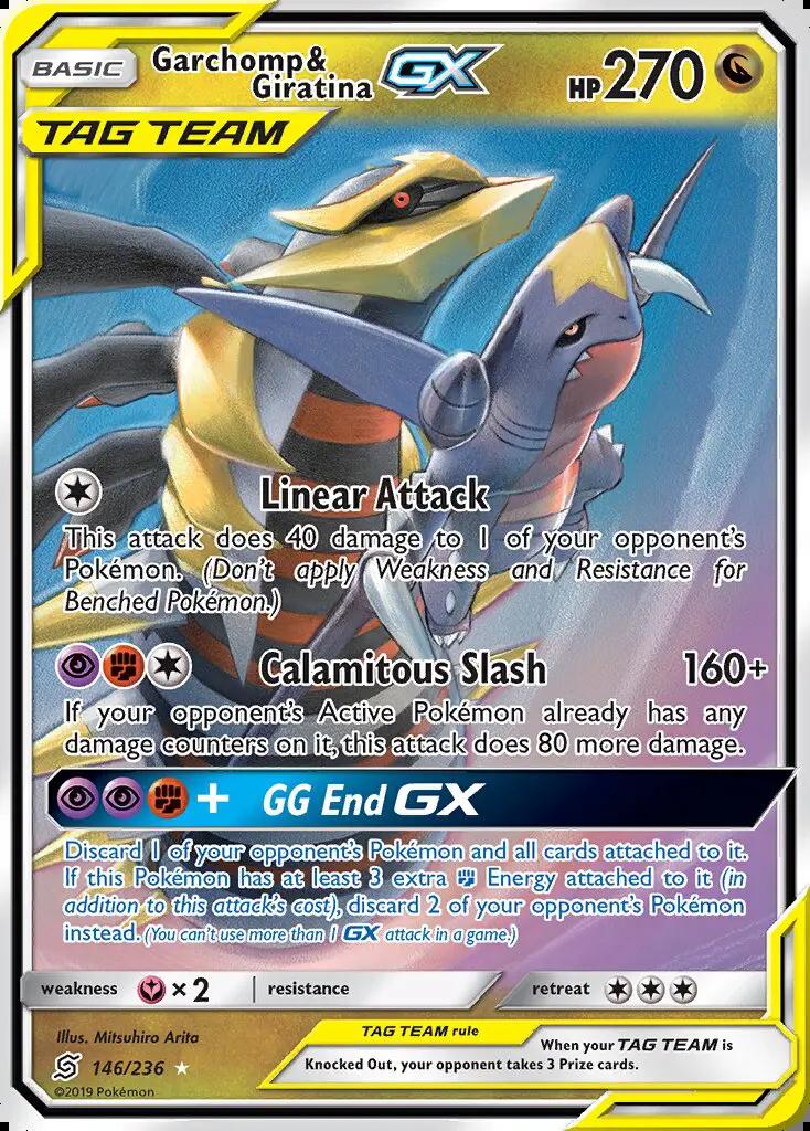 Image of Garchomp and Giratina-GX Unified Minds (UNM) #146