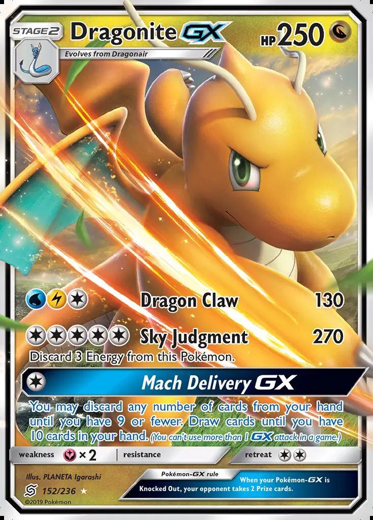 Image of Dragonite-GX Unified Minds (UNM) #152