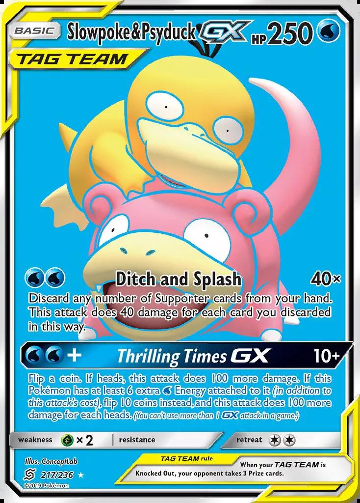 Image of Slowpoke and Psyduck-GX Unified Minds (UNM) #217