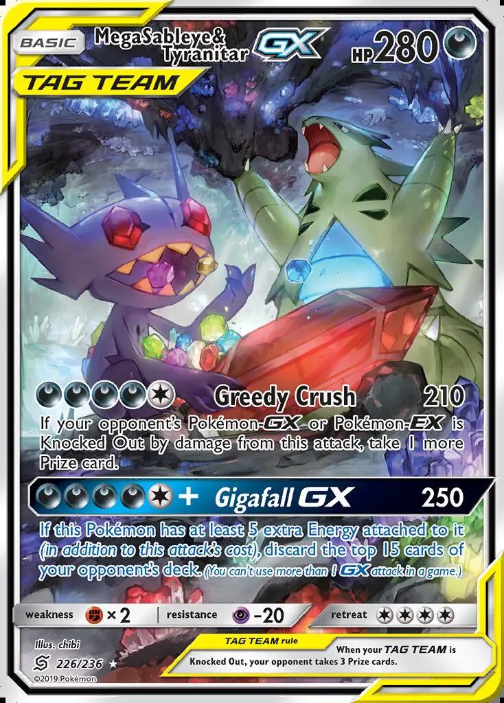 Image of Mega Sableye and Tyranitar-GX Unified Minds (UNM) #226