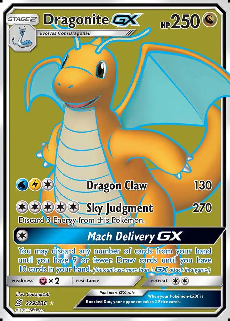 Image of Dragonite-GX Unified Minds (UNM) #229