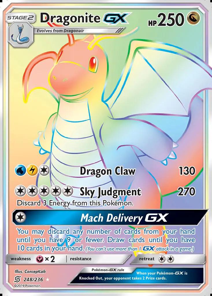 Image of Dragonite-GX Unified Minds (UNM) #248