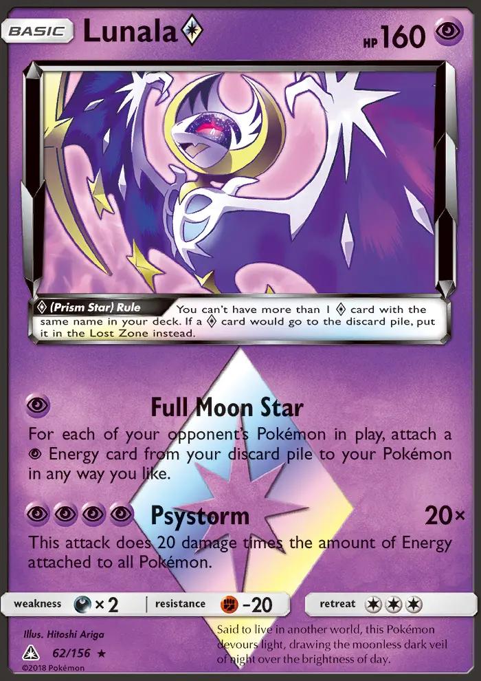 Image of Lunala Prism Star Ultra Prism (UPR) #62