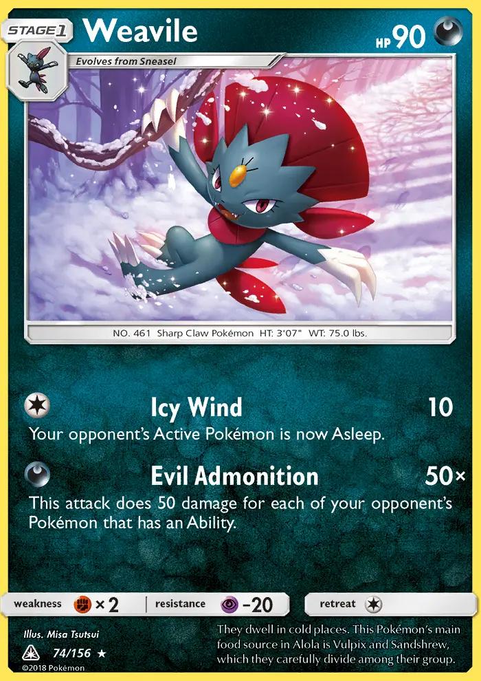 Image of Weavile Ultra Prism (UPR) #74