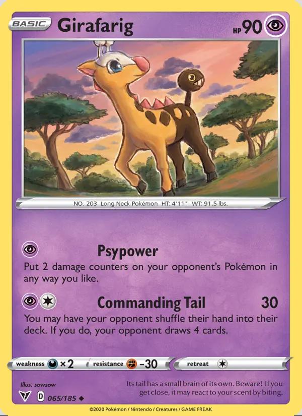 Image of Girafarig Vivid Voltage (VIV) #065