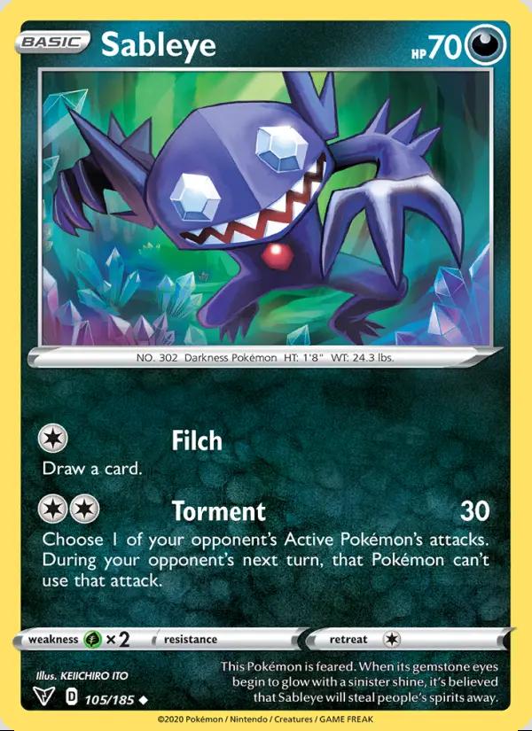 Image of Sableye Vivid Voltage (VIV) #105