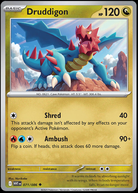 Image of Druddigon White Flare (WHT) #71